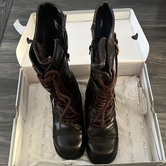 Aldo Winter Leather Boots - Picture 2 of 4